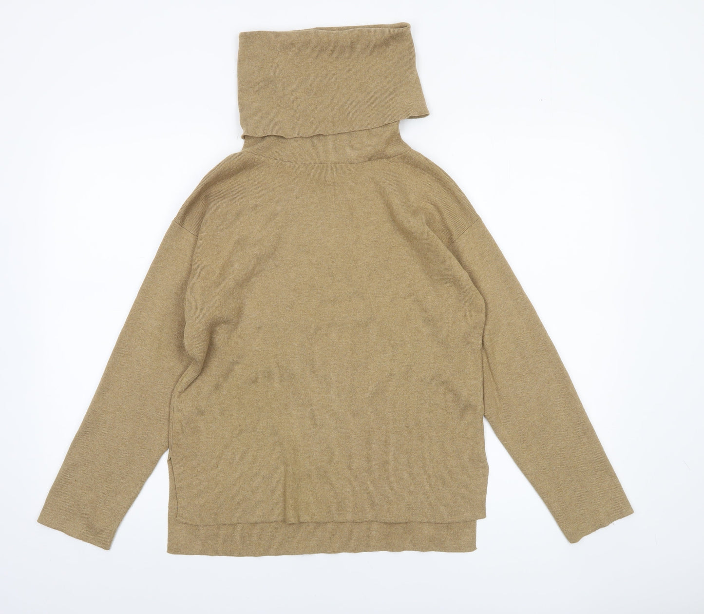 H&M Women’s Beige Roll Neck Pullover Jumper XS