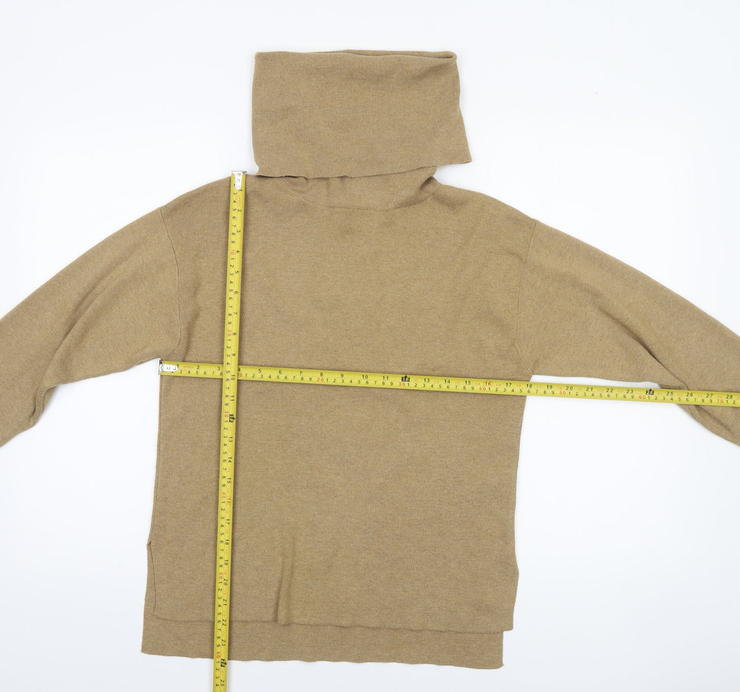 H&M Women’s Beige Roll Neck Pullover Jumper XS
