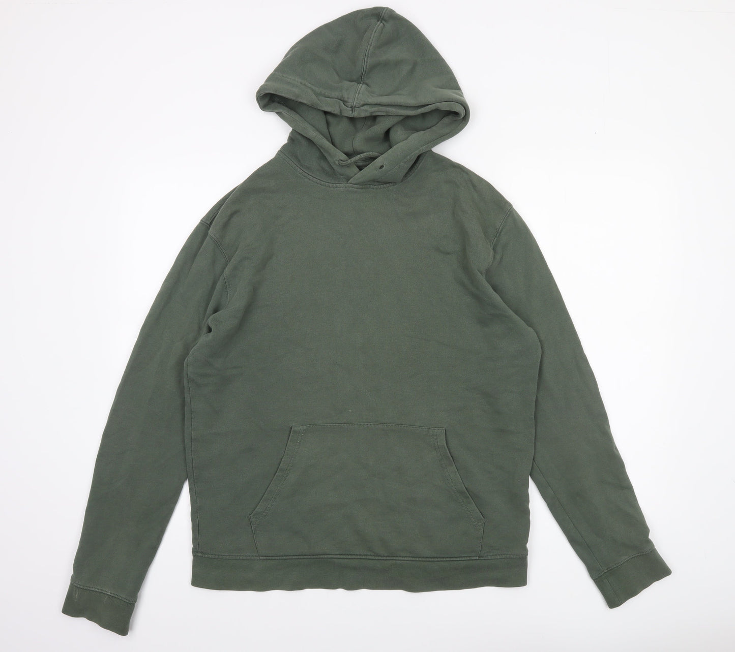 Topman Men’s Green Pullover Hoodie Size S Cotton Blend
