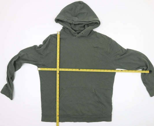 Topman Men’s Green Pullover Hoodie Size S Cotton Blend