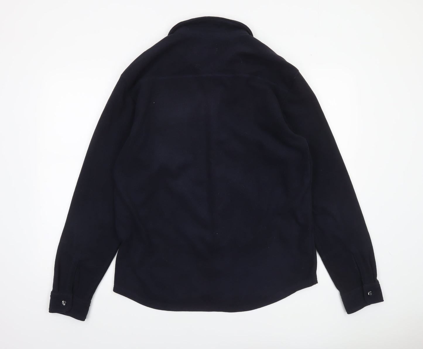 Marks and Spencer Men's Blue Fleece Button Jacket Size M