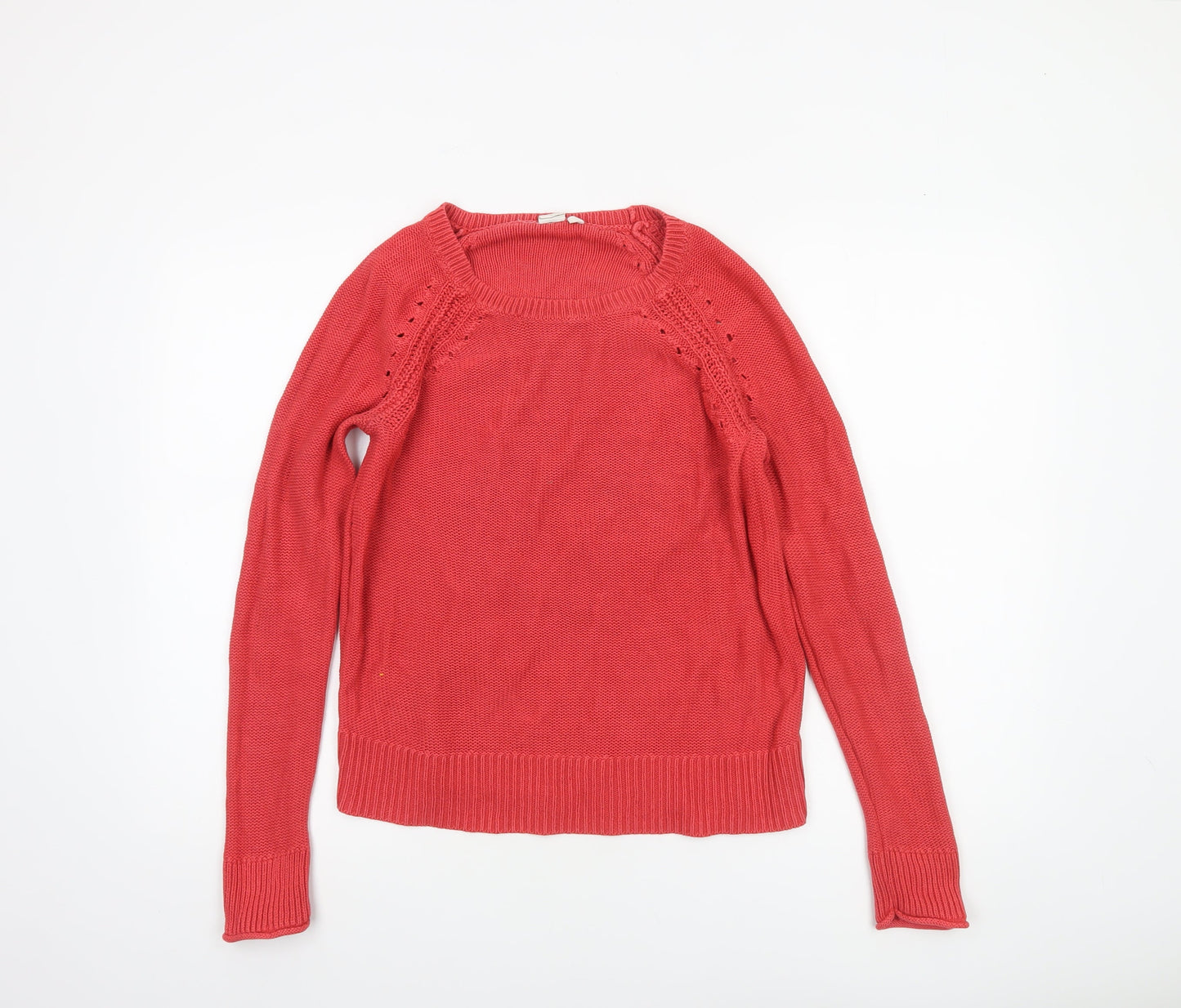 GAP Women's Red Cotton Knit Crew Neck Jumper Size S