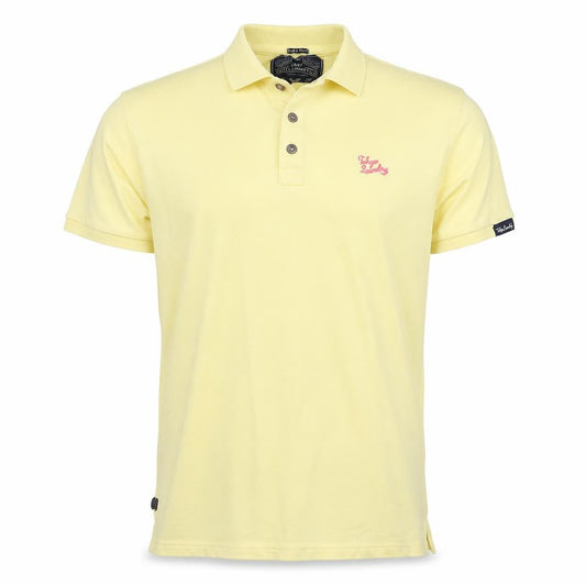 Tokyo Laundry Men's Yellow Cotton Stretch Polo Shirt Size L
