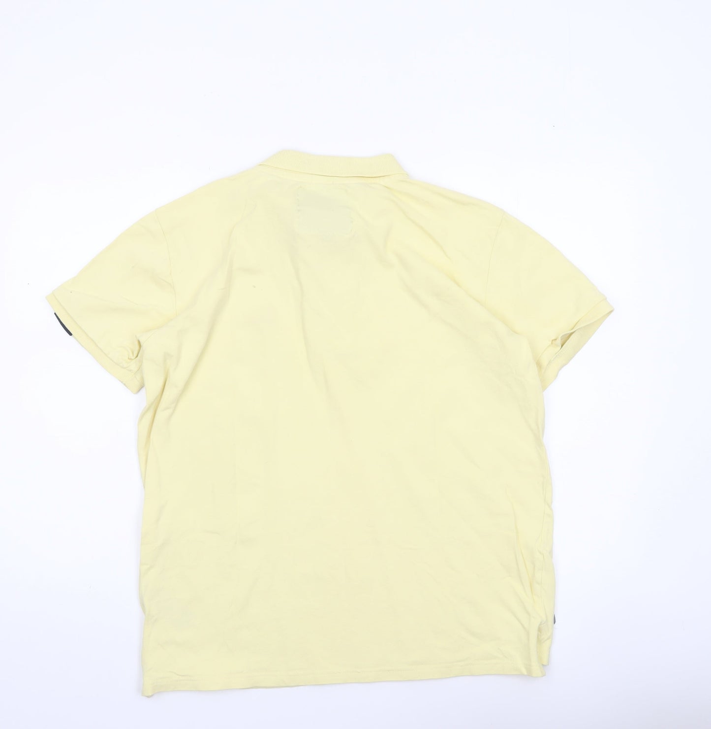 Tokyo Laundry Men's Yellow Cotton Stretch Polo Shirt Size L