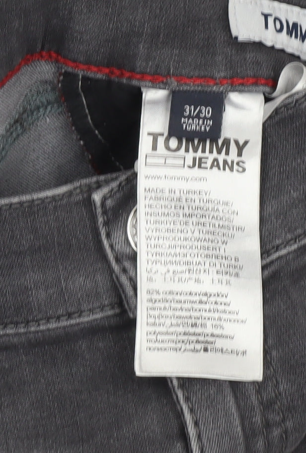 Tommy Jeans Women's Grey Nora Mid Rise Skinny Jeans Size 31