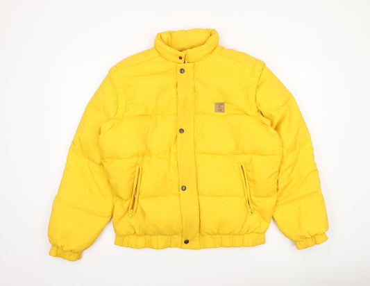 Pool Plum Italia Men's Yellow 48 Puffer Jacket Down Filled Winter Coat
