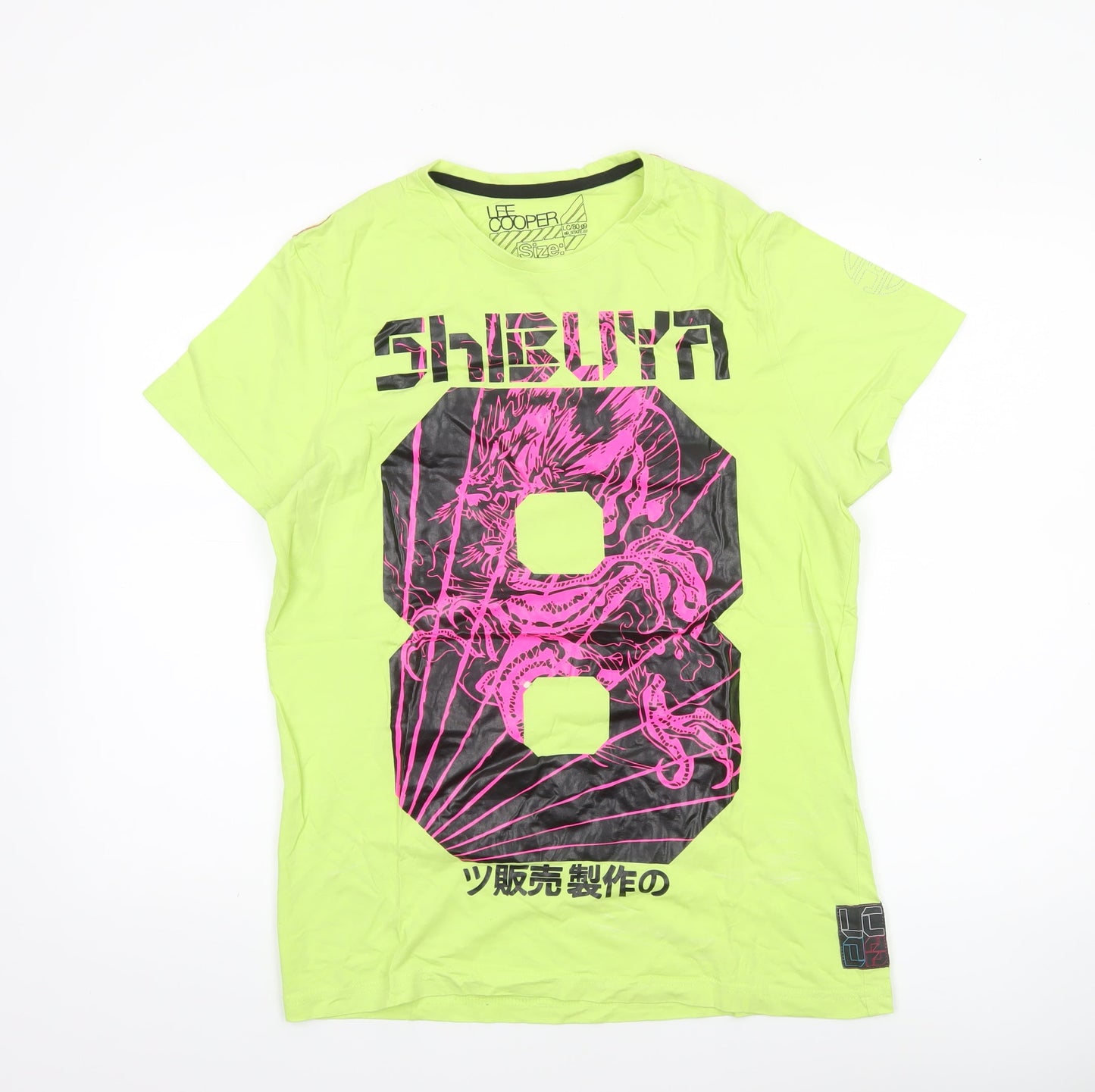 Mens UK Size M Lee Cooper Green  Cotton T-Shirt