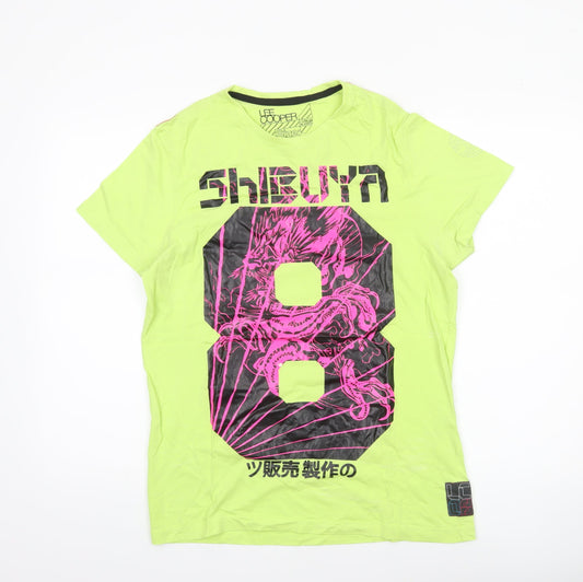 Mens UK Size M Lee Cooper Green  Cotton T-Shirt