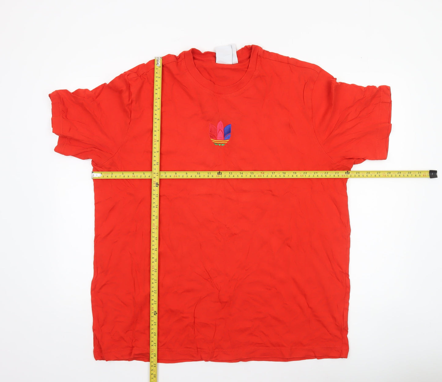 Mens UK Size XL adidas Red  Cotton T-Shirt