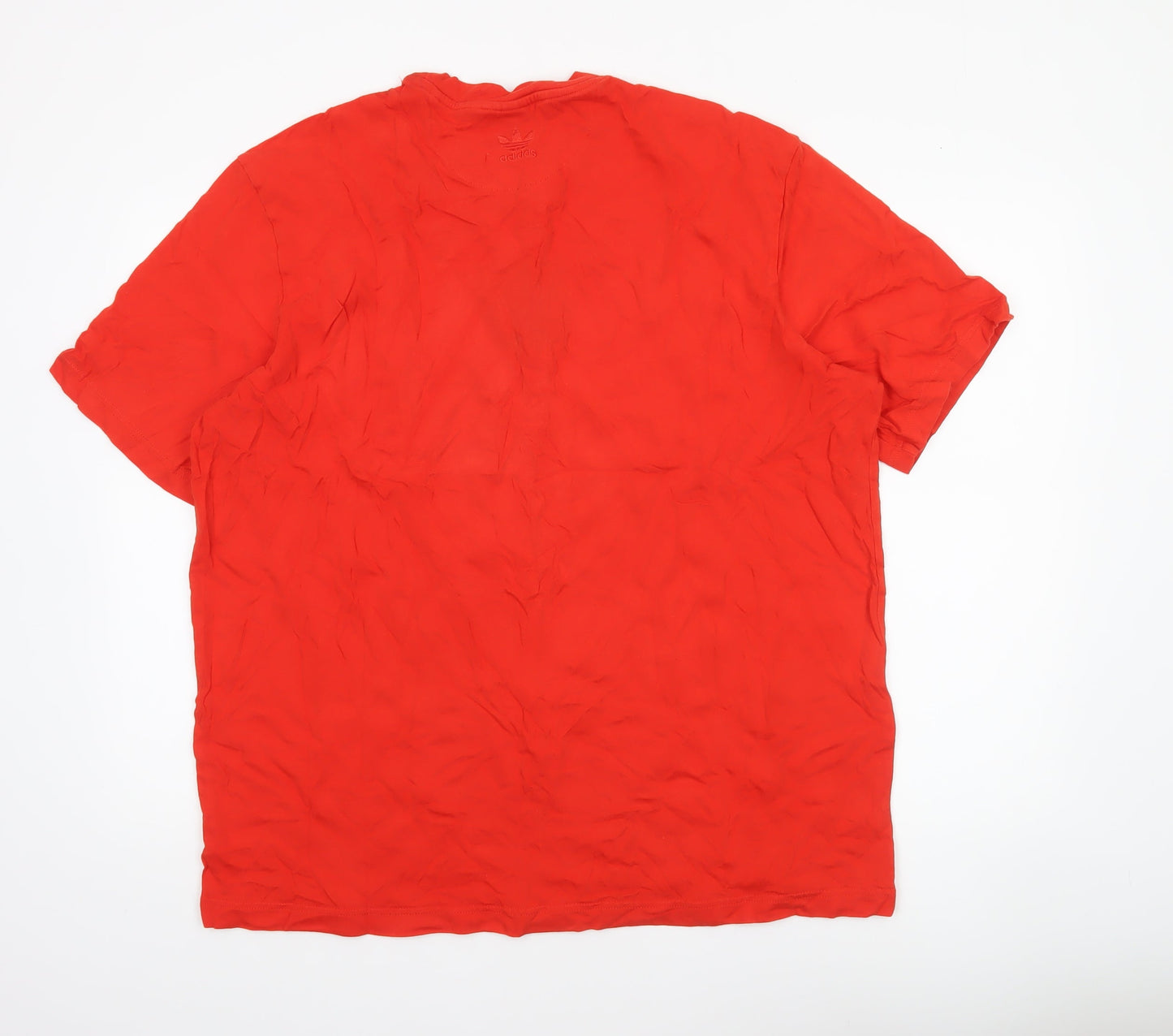 Mens UK Size XL adidas Red  Cotton T-Shirt