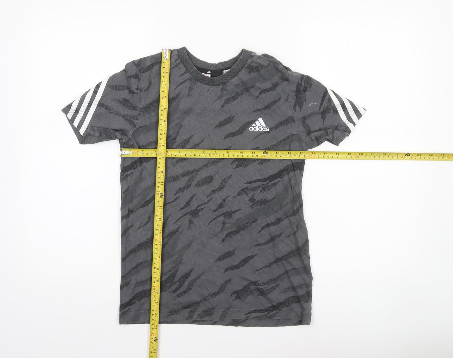 Adidas Boys Grey Camouflage Short Sleeve Sports T-Shirt 12 Years