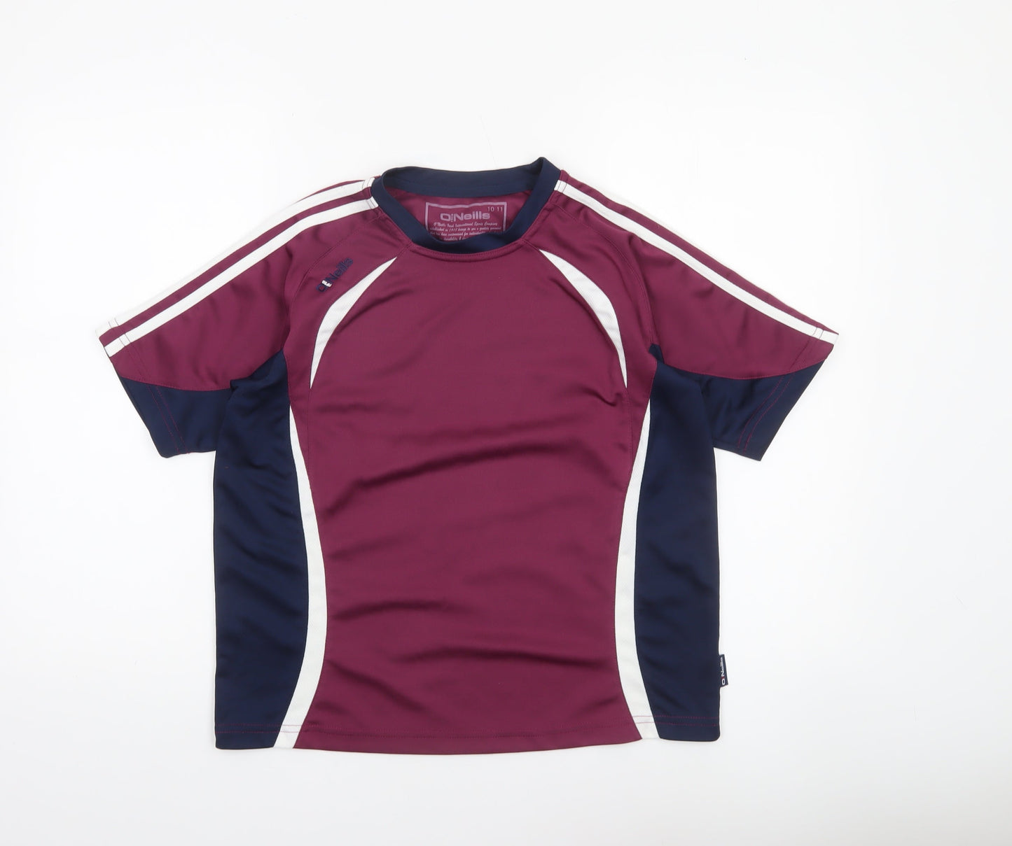 O'Neills Boys Maroon & Navy Short Sleeve Sports T-Shirt 10-11 Years