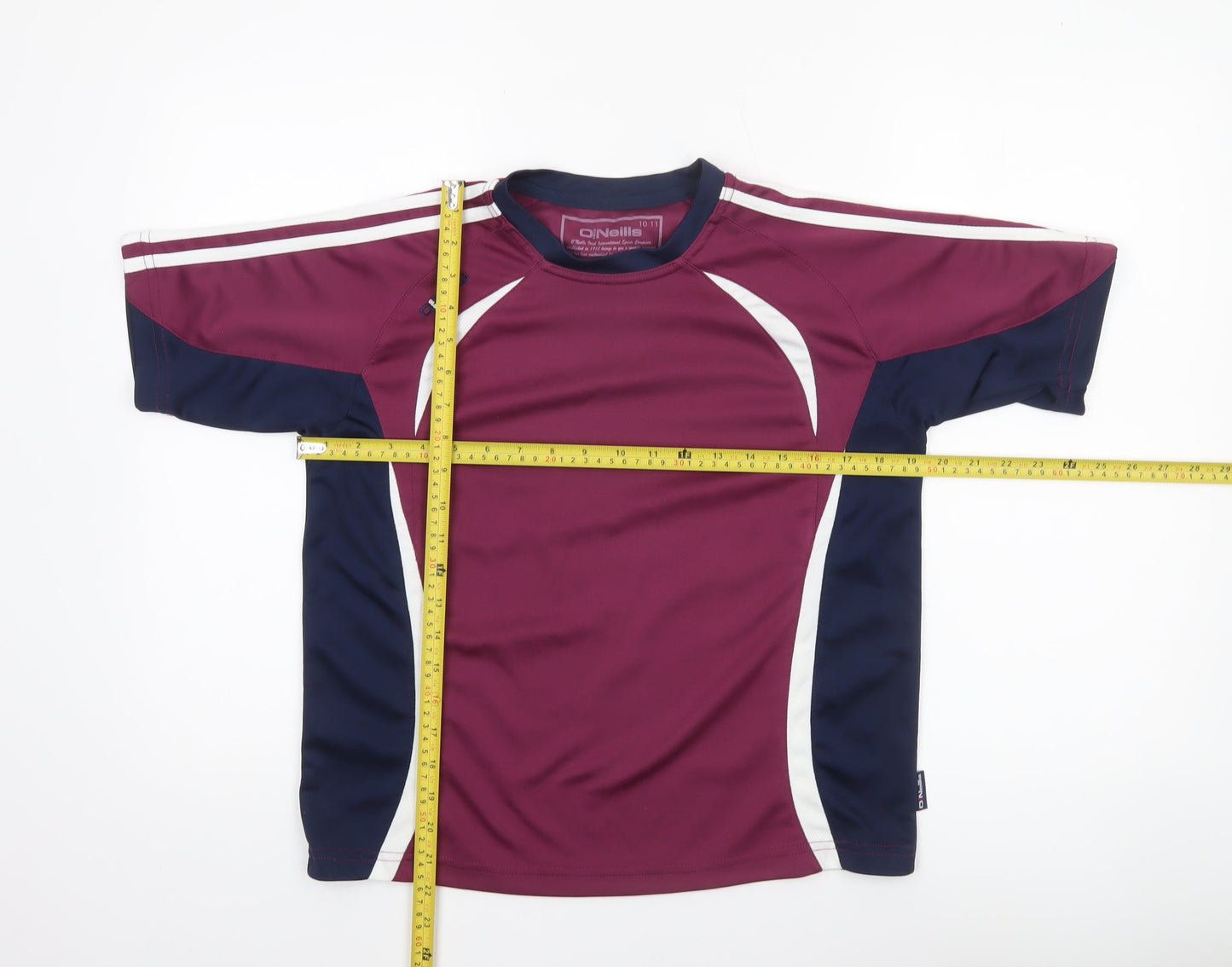 O'Neills Boys Maroon & Navy Short Sleeve Sports T-Shirt 10-11 Years