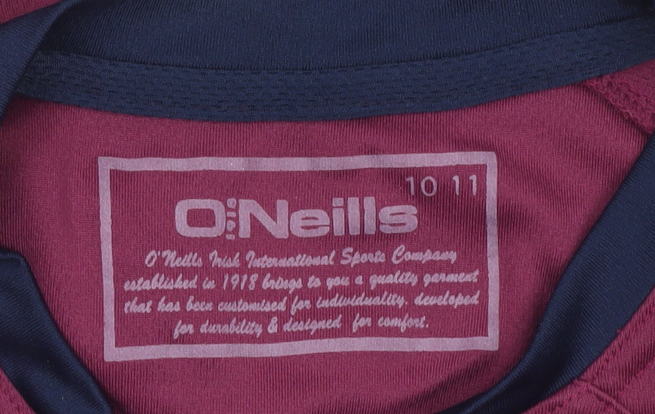 O'Neills Boys Maroon & Navy Short Sleeve Sports T-Shirt 10-11 Years