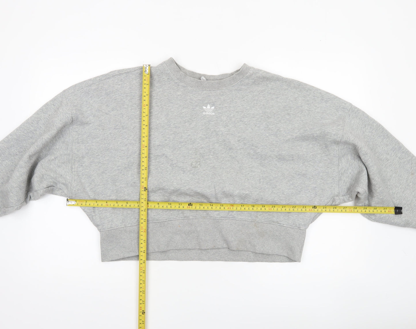 Womens UK 10 Relaxed adidas Grey Pullover Sweatshirt