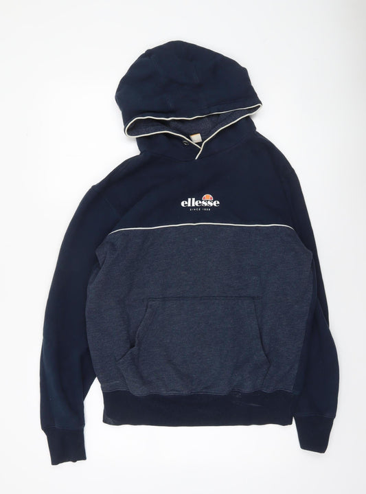 Mens UK M Regular ellesse Blue Pullover Hoodie