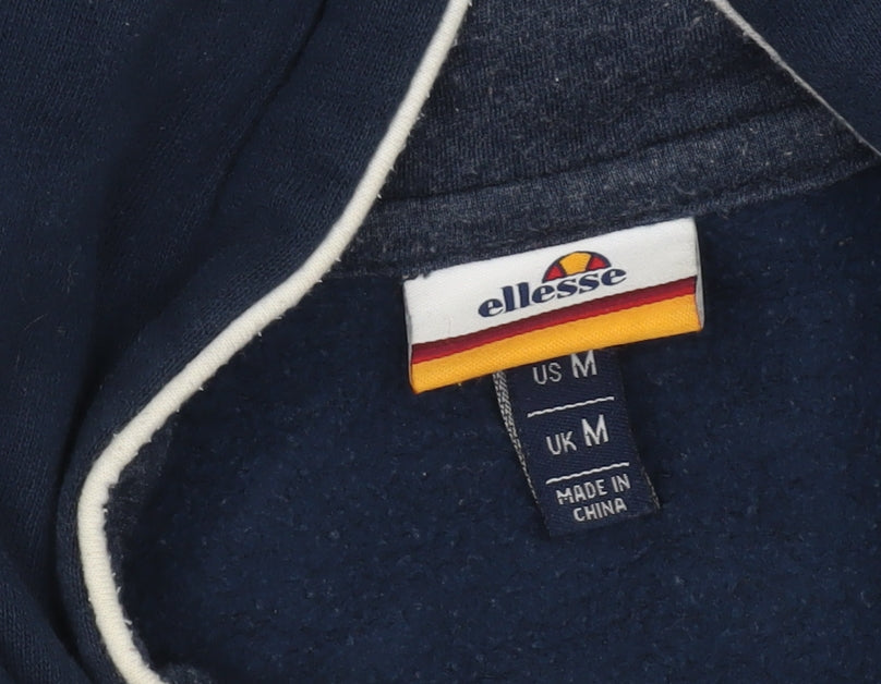 Mens UK M Regular ellesse Blue Pullover Hoodie