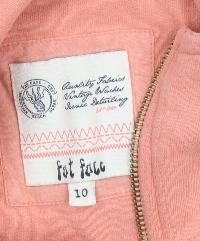 Womens UK Size 10 Regular Fat Face Pink Cotton Blend Jacket