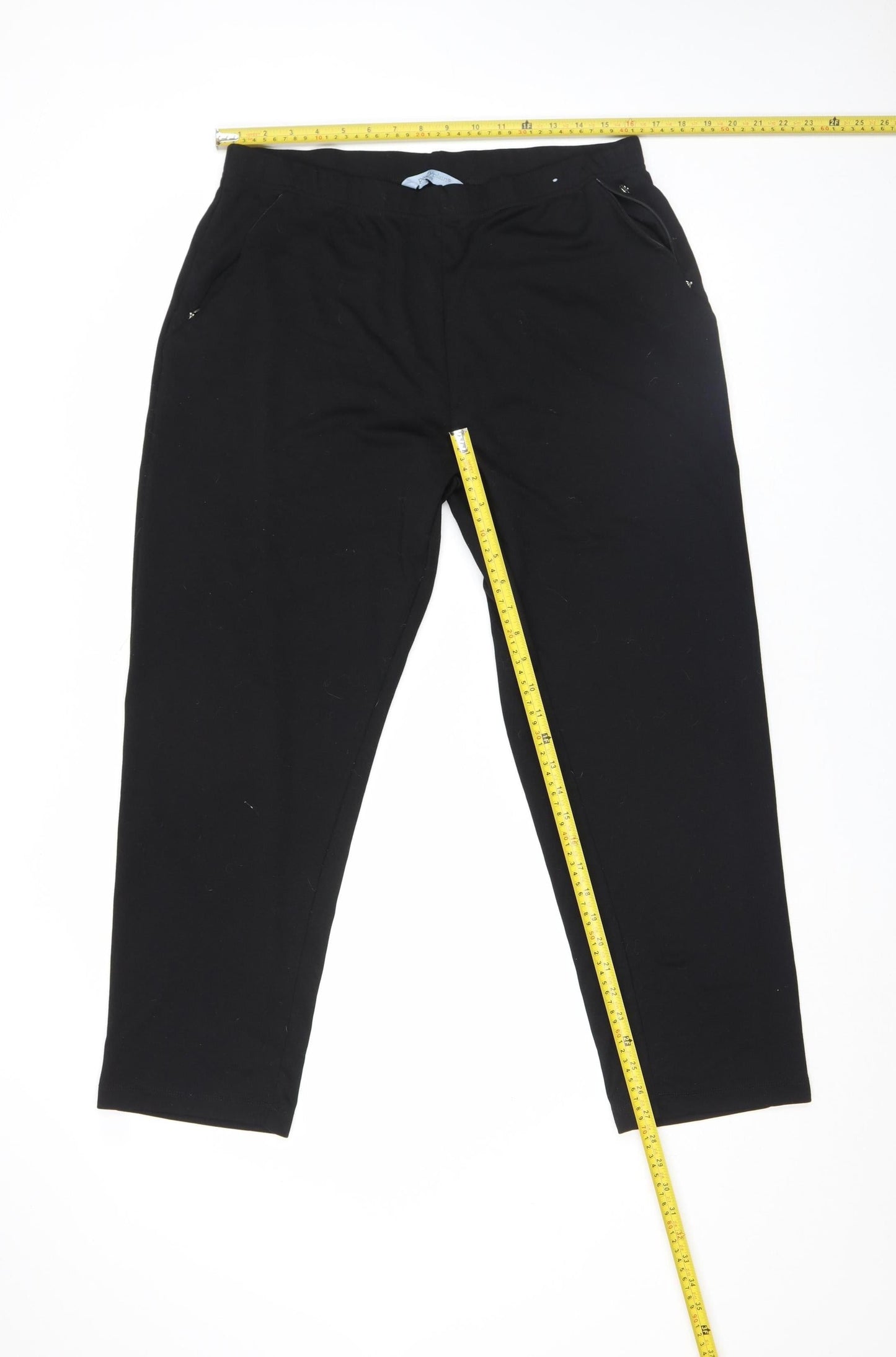 Peny Plain Women's Black Size 8 Straight Trousers Polyester Blend