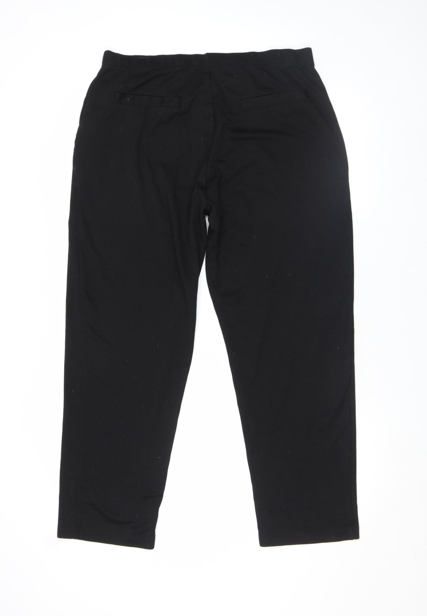 Peny Plain Women's Black Size 8 Straight Trousers Polyester Blend