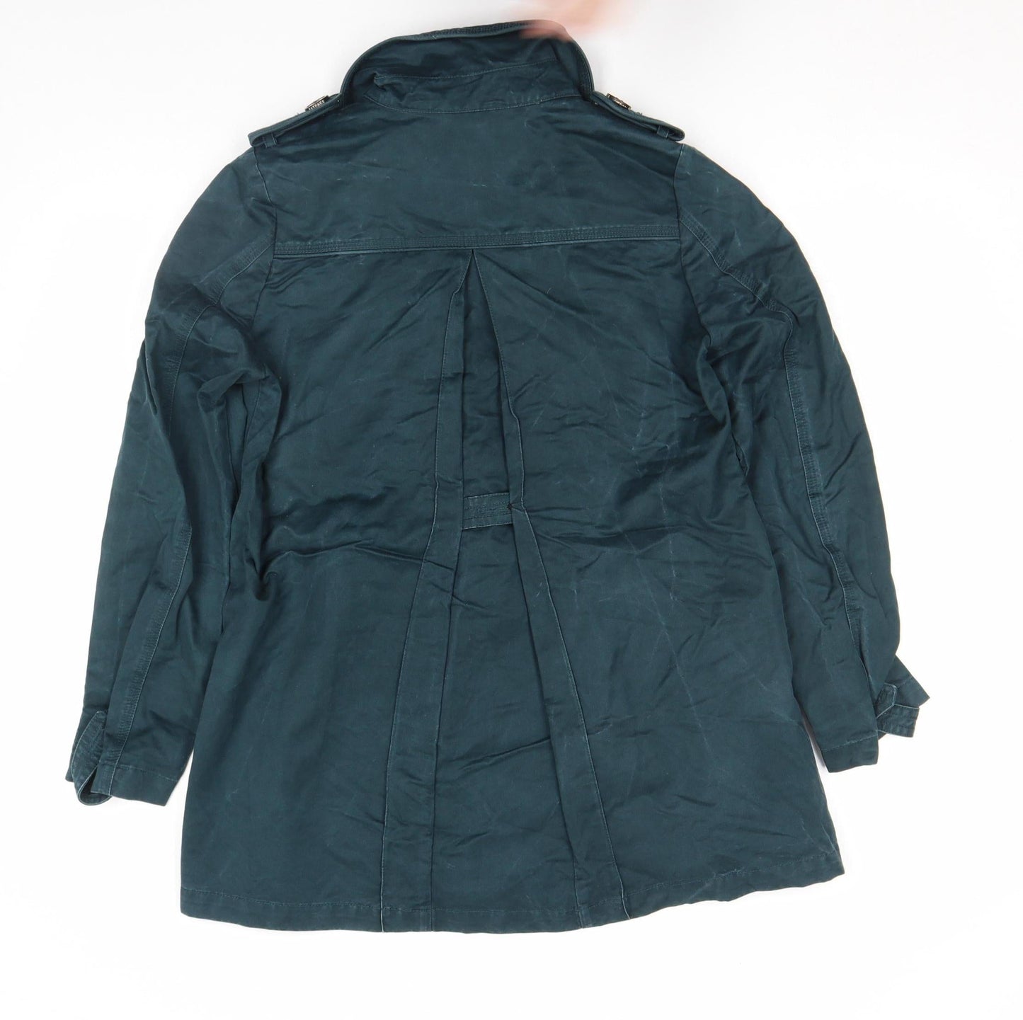 Womens UK Size 10 Regular FatFace Green Cotton Coat