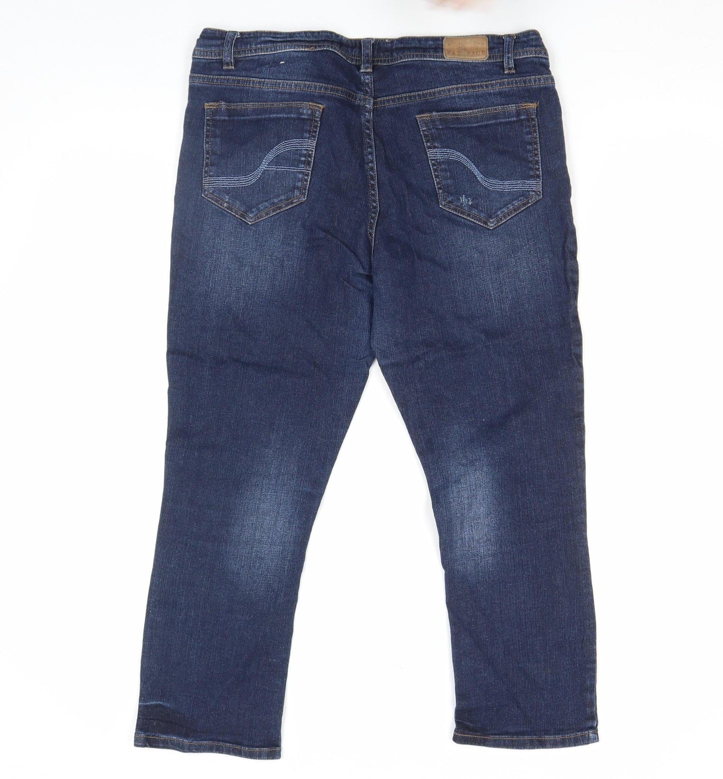 Fat Face Women’s Blue Mid Rise Skinny Stretch Denim Jeans Size 12