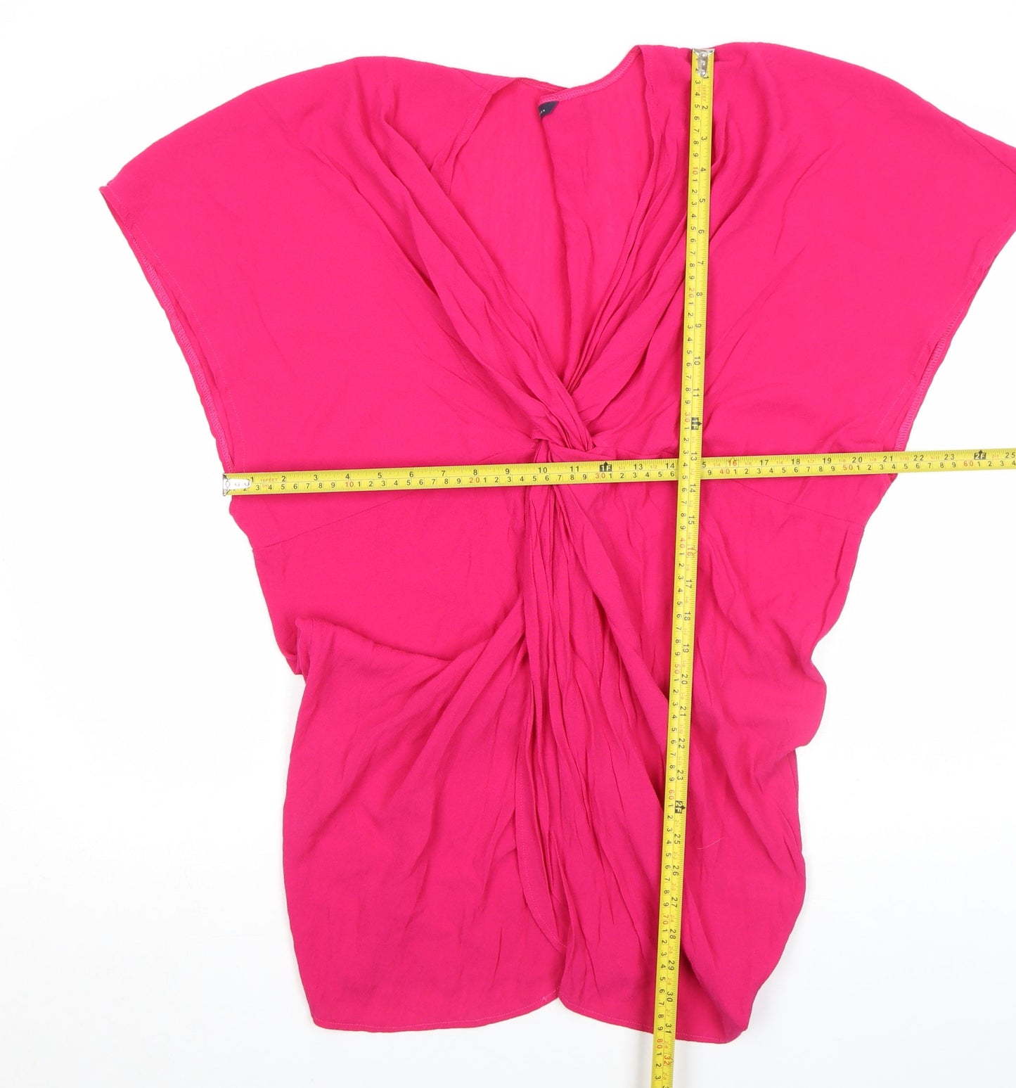 Marks and Spencer Women Pink Viscose Tunic Blouse M