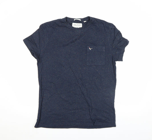 Mens UK Size M Jack Wills Blue  Cotton Blend T-Shirt