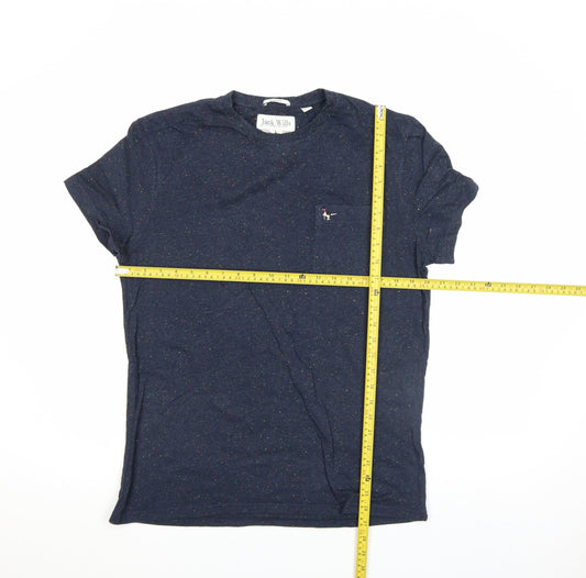 Mens UK Size M Jack Wills Blue  Cotton Blend T-Shirt