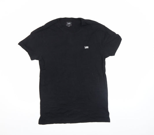Mens UK Size M Lee Black  Cotton T-Shirt