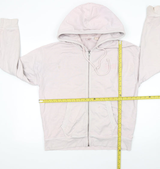 Womens UK L Regular Levi's Pink Full Zip Hoodie