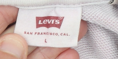 Womens UK L Regular Levi's Pink Full Zip Hoodie
