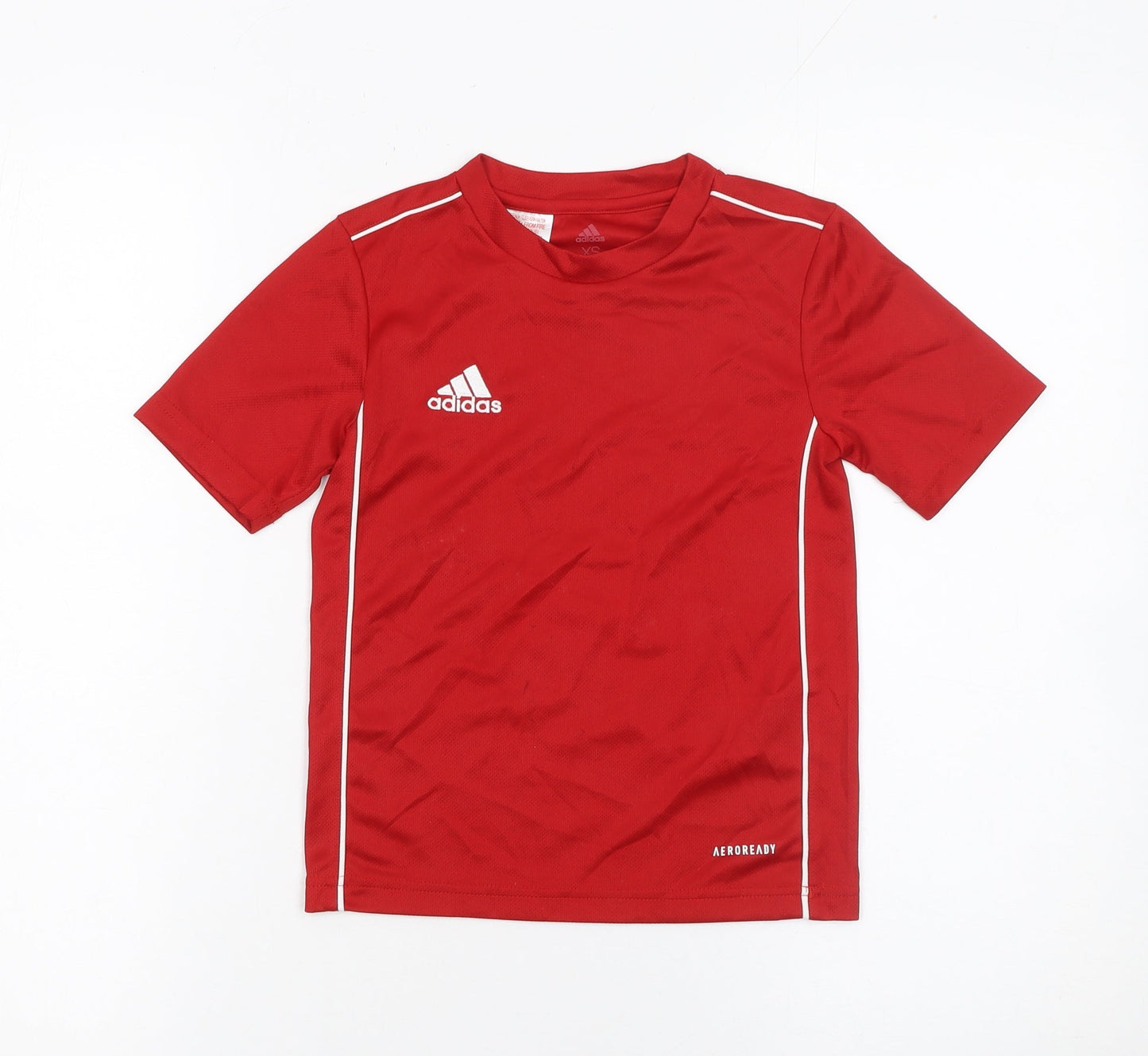 Adidas Boys Red XS Aeroready Short Sleeve Sports T-Shirt