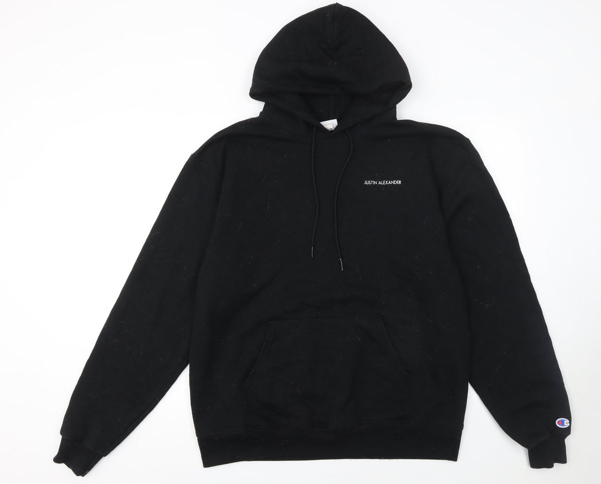 Mens UK L Regular Champion Black Pullover Hoodie