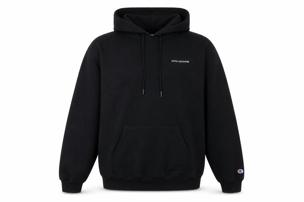 Mens UK L Regular Champion Black Pullover Hoodie