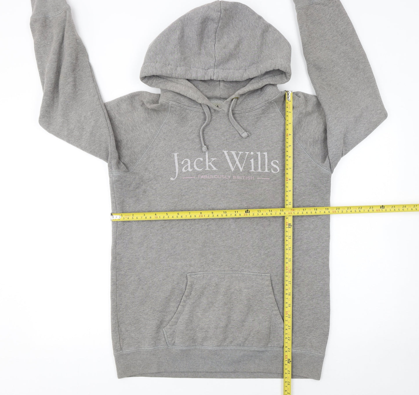 Womens UK 10 Regular Jack Wills Grey Pullover Hoodie