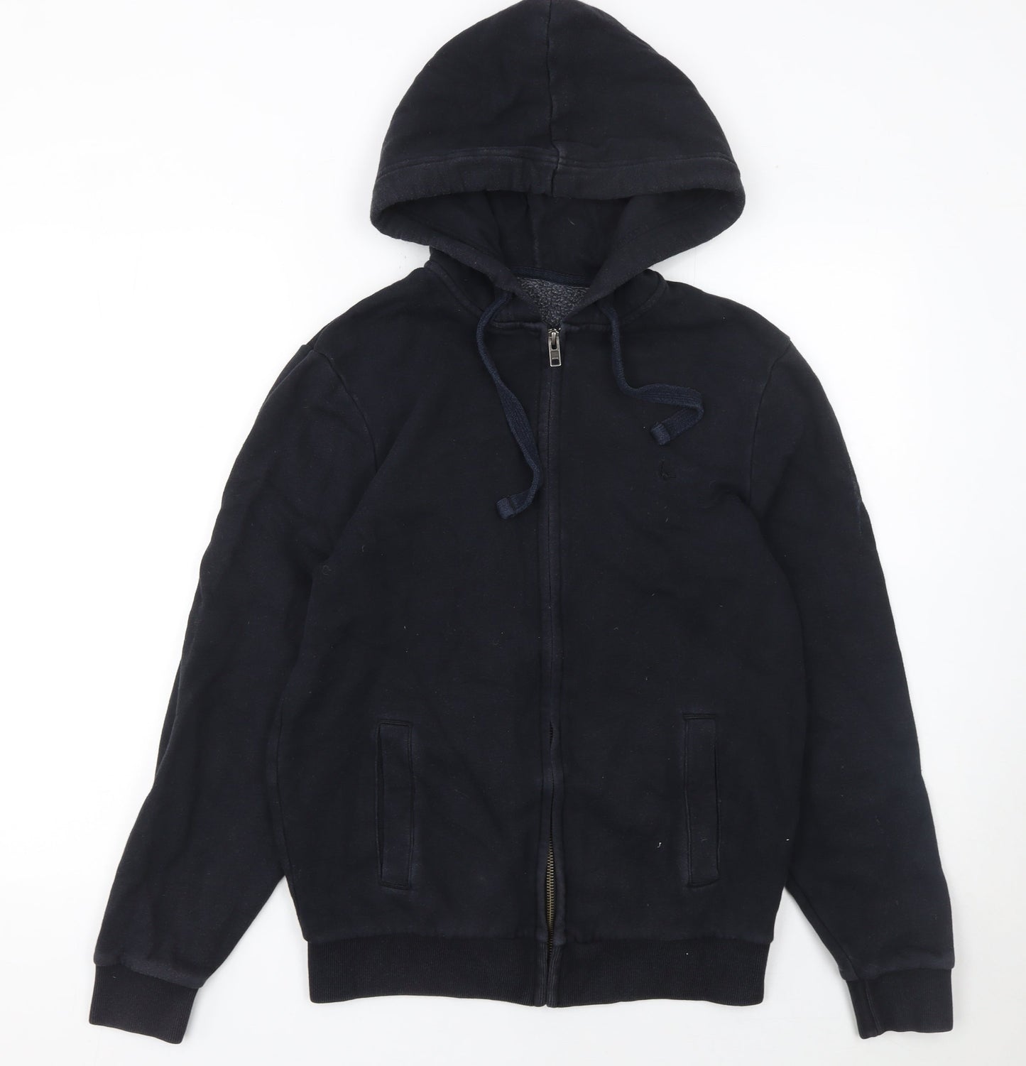 Mens UK S Regular Jack Wills Black Full Zip Hoodie