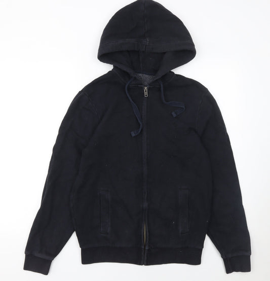 Mens UK S Regular Jack Wills Black Full Zip Hoodie