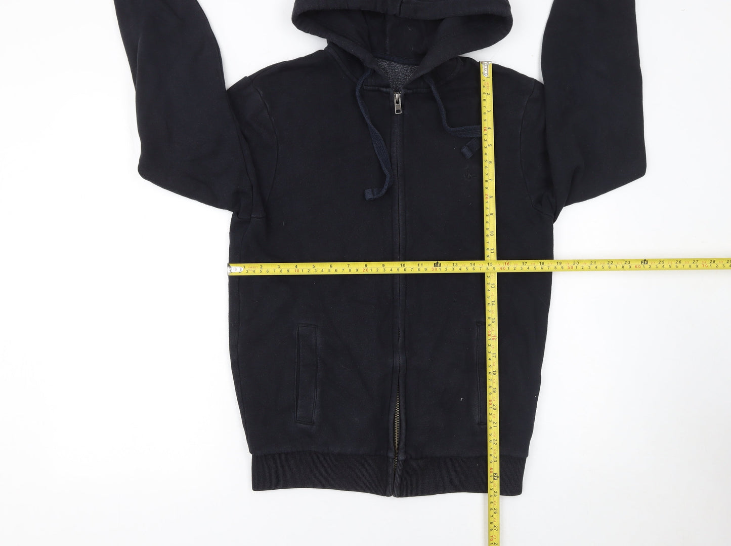 Mens UK S Regular Jack Wills Black Full Zip Hoodie