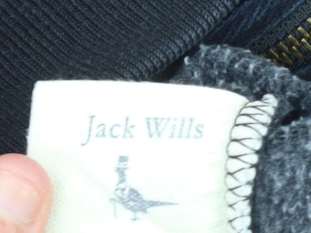 Mens UK S Regular Jack Wills Black Full Zip Hoodie