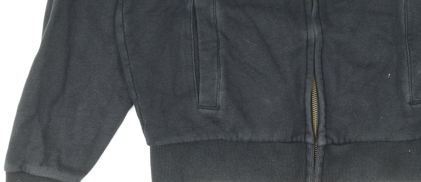 Mens UK S Regular Jack Wills Black Full Zip Hoodie