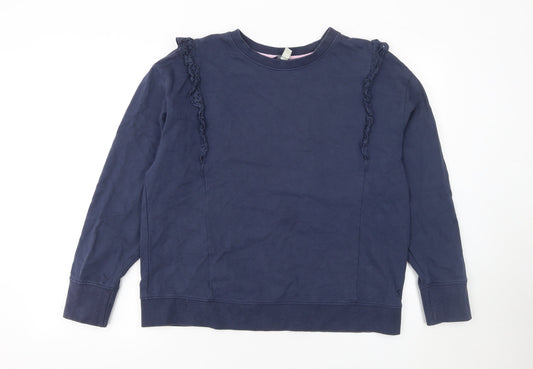 Womens UK 14 Regular Joules Blue Pullover Sweatshirt