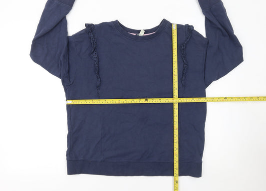 Womens UK 14 Regular Joules Blue Pullover Sweatshirt