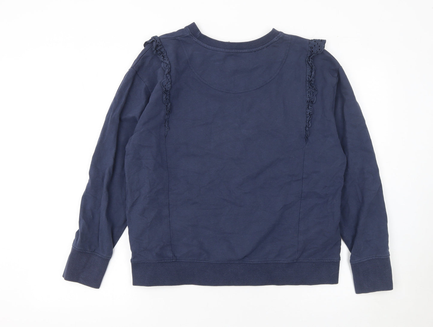 Womens UK 14 Regular Joules Blue Pullover Sweatshirt