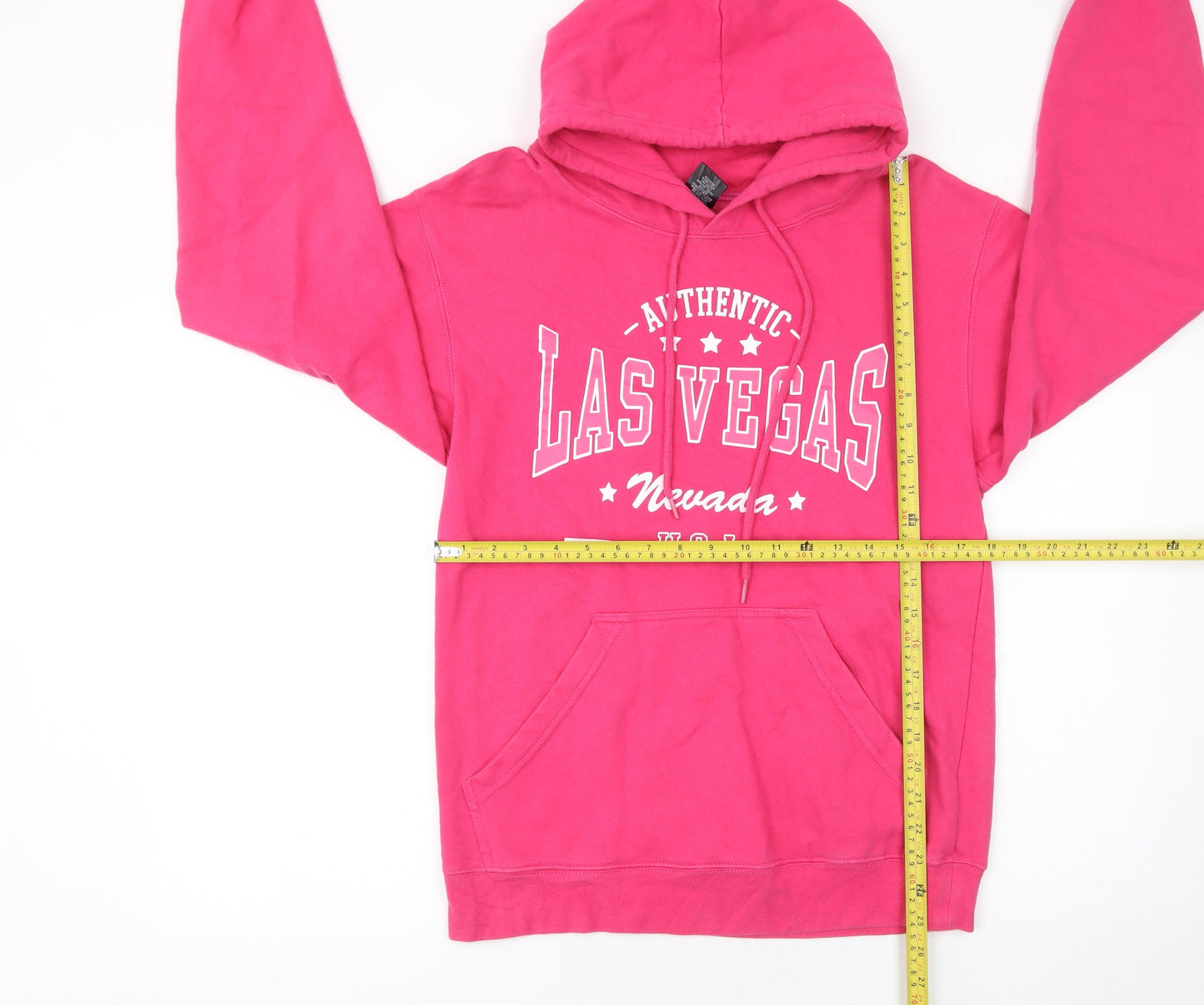 Point Sportswear Women's Pink Pullover Hoodie Size S Las Vegas Print