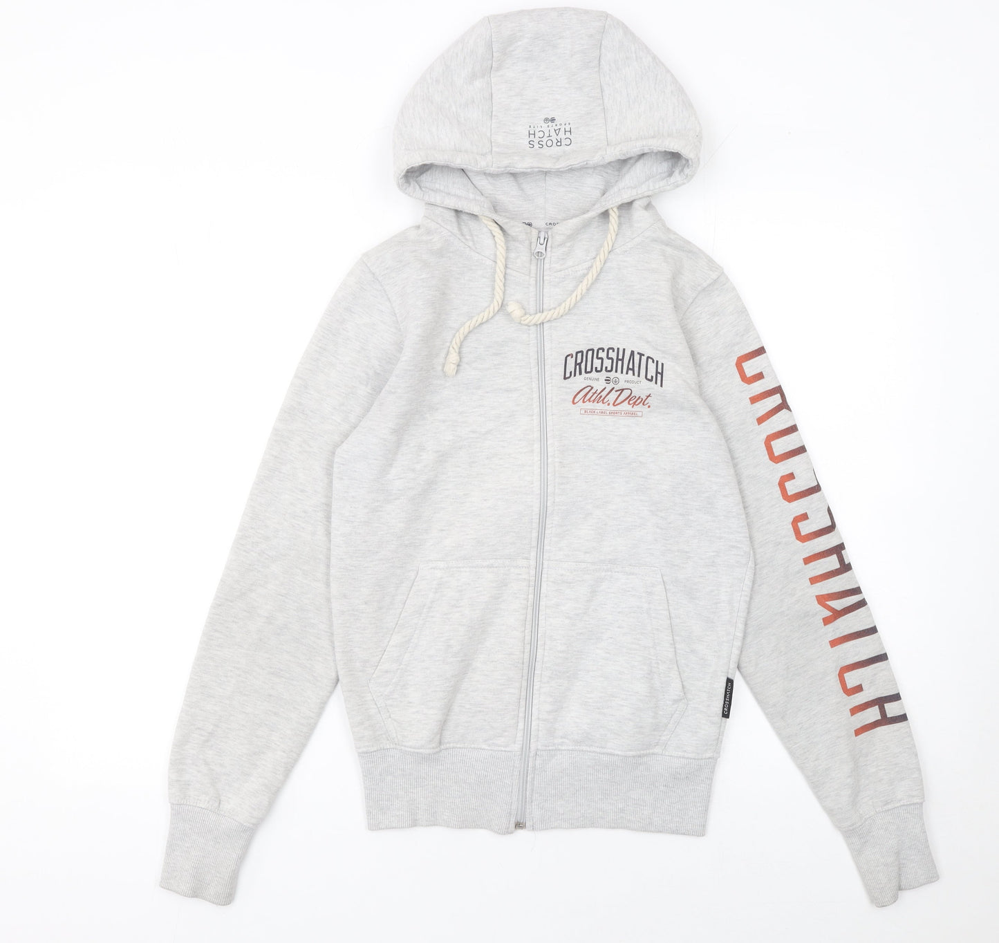 Crosshatch Womens Grey Full Zip Hoodie XS Sports Lite