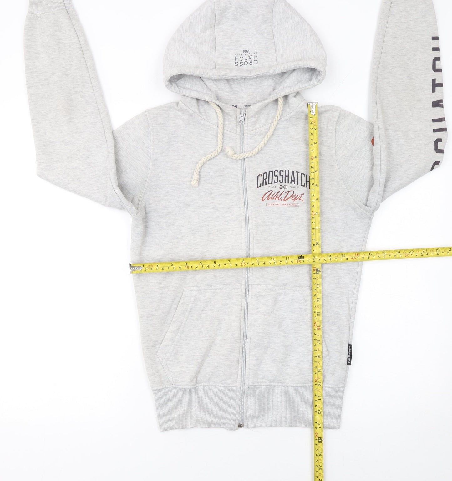 Crosshatch Womens Grey Full Zip Hoodie XS Sports Lite