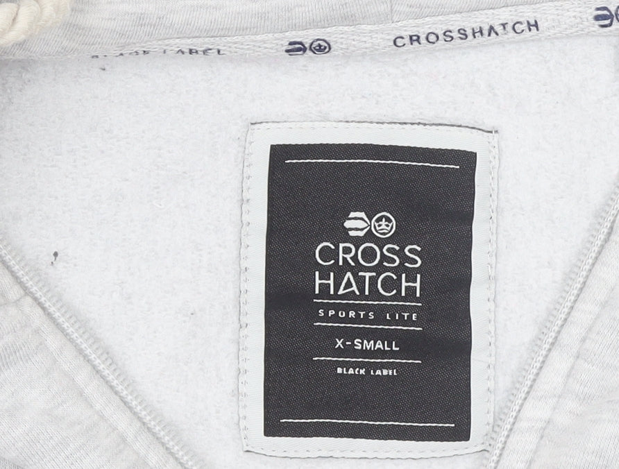 Crosshatch Womens Grey Full Zip Hoodie XS Sports Lite