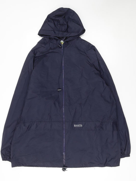 Regatta Men's Navy XXL Waterproof Hooded Rain Coat