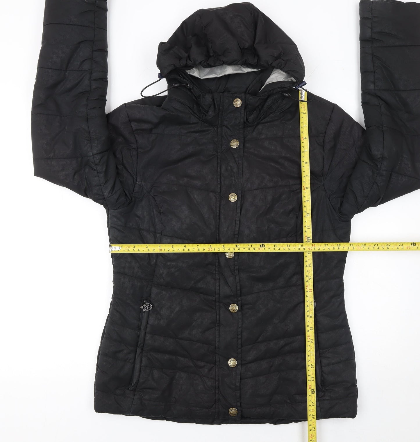 Iguana Fashion Women's Black Size 12 Hooded Puffer Jacket